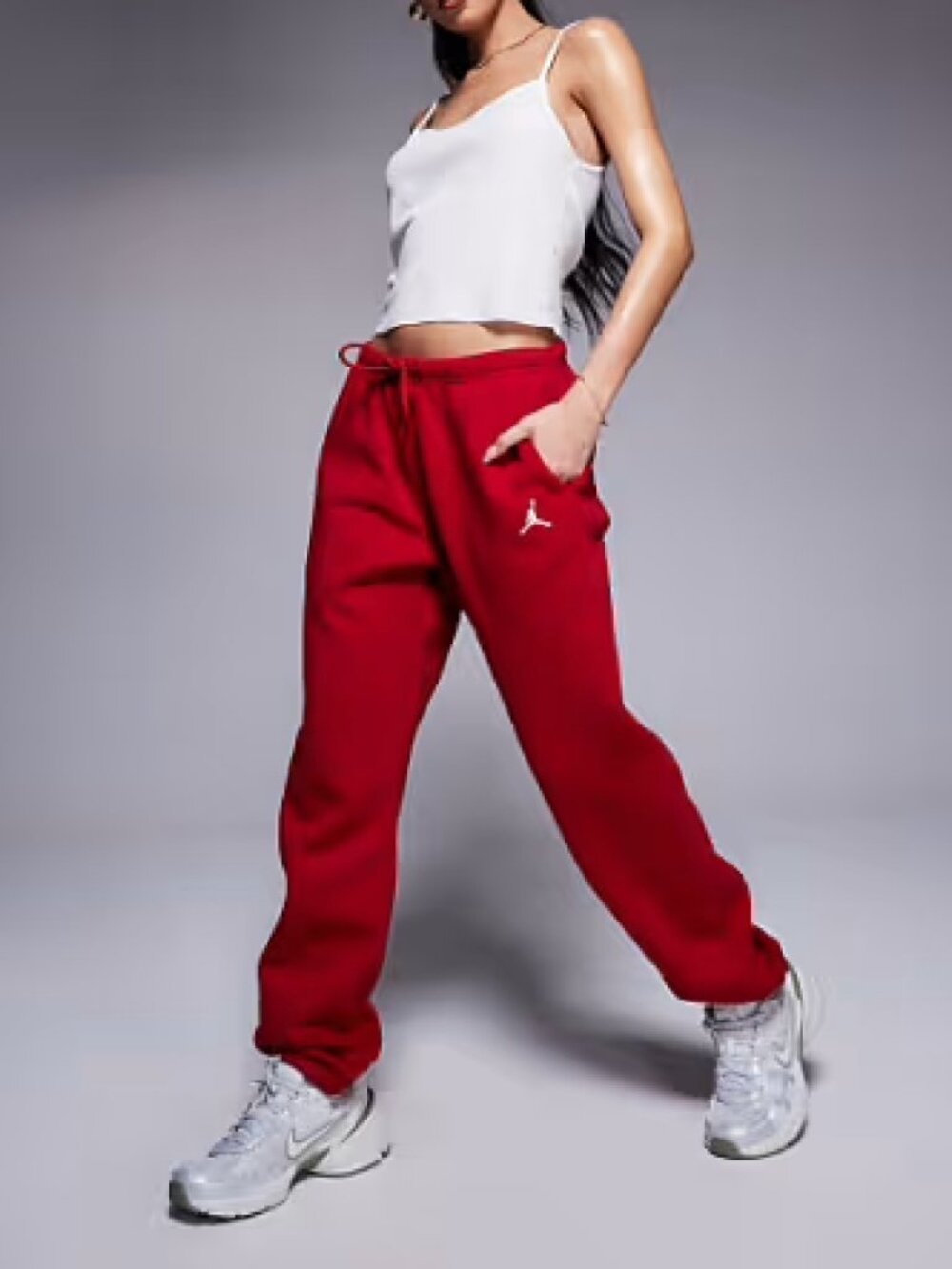 Nike Air Jordan Brooklyn Fleece Red Sweatpants